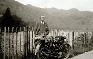 Gentleman with his 1922 BSA motorcycle