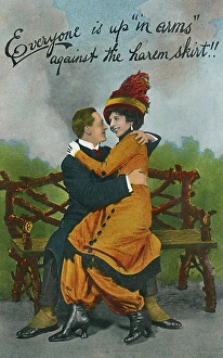 Gentleman not at all aghast about the Harem Skirt