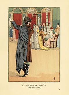 Images Dated 10th July 2019: Gentleman in carrick coat in Frascati s, Paris