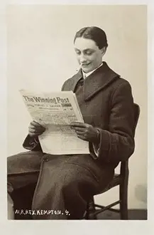 Over Coat Prints: Gentleman with his copy of The Winning Post