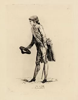 Coiffures Gallery: Gentleman in embroidered coat, era of Marie Antoinette