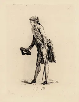 Hairstyles Collection: Gentleman in embroidered coat, era of Marie Antoinette