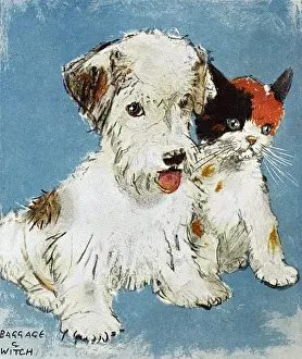 Baggage Prints: Her Gentleman Friend! by Muriel Dawson