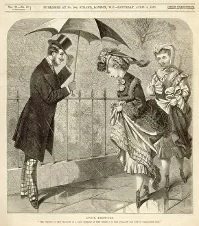 Gentleman offers to share his umbrella -ella -ella