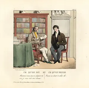 Petites Prints: Gentleman in the study of an advisor