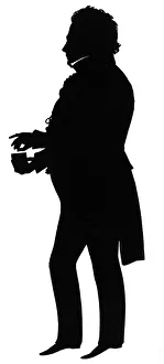 Edouart Gallery: Gentleman taking snuff