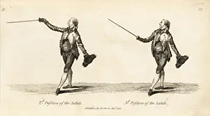 Angelo Prints: Gentlemen fencers in the second and third