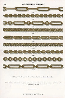 Chains Collection: Gentlemens chains in 18-carat gold for fob watches