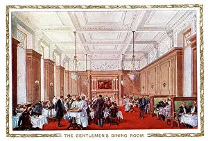 Gentlemens Prints: Gentlemen's Dining Room, Simpson's-in-the-Strand, London