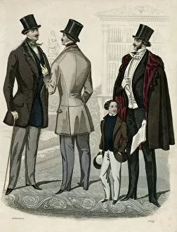 Images Dated 27th November 2017: Gentlemens fashions for December 1849