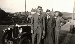 Three Gents and a Morris 8 Saloon