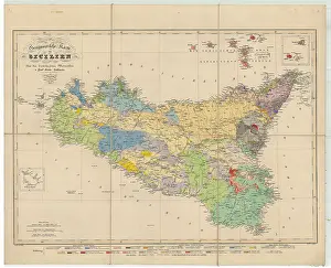 Hoffmann Prints: Geognostische Karte Sicilien (Hoffmann, 1839)