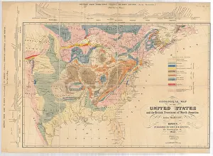 Jules Prints: Geological Map - US and British Provinces of North America