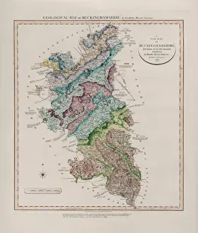 Engraved Prints: Geological Map of Buckinghamshire (William Smith, 1820)