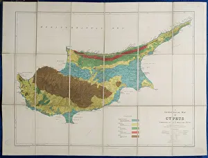 Bellamy Prints: Geological map of Cyprus (Bellamy, 1905)