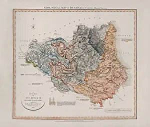 Smiths Prints: Geological Map of Durham (William Smith, 1824)
