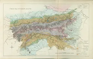 1832 Prints: Geological map of the eastern Alps (1832)