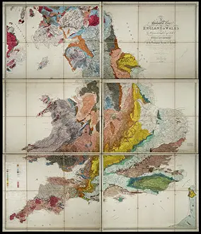 Phillips Prints: Geological Map of England and Wales (1865) 3rd edition