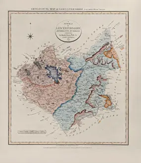 Smiths Prints: Geological Map of Leicestershire (William Smith, 1822)