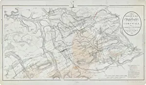Geological map of the mining district of Cornwall