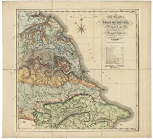 Antiquarian Prints: Geological map of Scarborough (Smith, 1831)