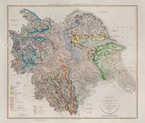 Engraved Prints: Geological Map of Yorkshire (William Smith, 1821)