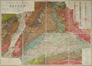 Bayern Prints: Geologische Ubersichtskarte von Bayern