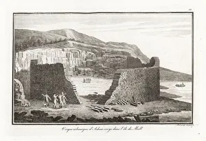 Exploring Prints: Geologists exploring the volcanic cirque of Ashna-cregs, Isle of