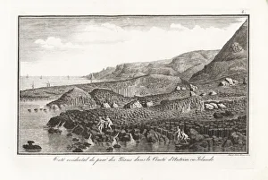 Mineralogy Prints: Geologists studying the western side of the Giant's Causeway, 18
