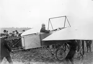 Barnes Prints: George A Barnes in the Humber monoplane in 1910