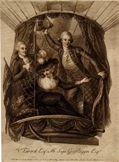 George Biggin, Letitia Sage and Vincenzo Lunardi ascending