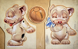 Images Dated 5th October 2014: George Ernest Studdy, Bonzo and football