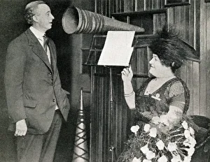 Voice Prints: George Formby Snr and Luisa Tetrazzini, recording studio