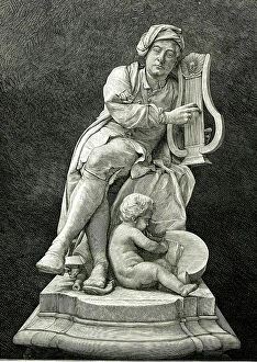 Lyre Collection: George Frederick Handel by Roubillac