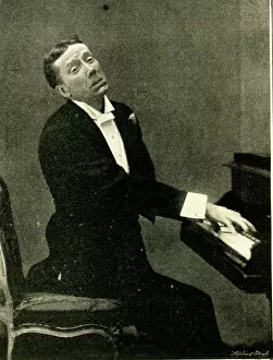 Expression Gallery: George Grossmith, comedian, playing piano (1 of 4) Date: 1890s