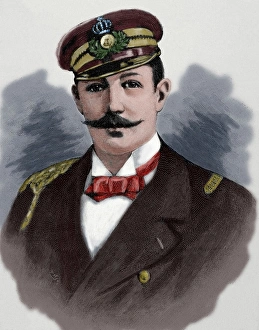 Holstein Gallery: George I of Greece (1845-1913). Colored engraving