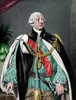 Personage Collection: George III of the United Kingdom (1738-1829). Engraving. Col