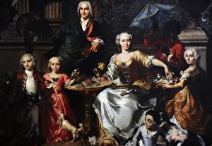 Images Dated 24th August 2012: George Jackson and his family, 1737, by Carl Marcus Tuscher