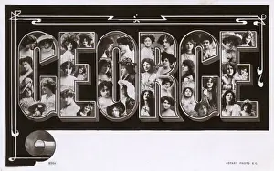 Dare Prints: George postcard with actresses including Dare Sisters