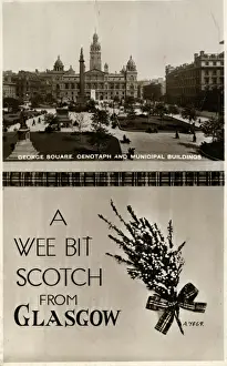 Cenotaph Prints: George Square, Cenotaph & Municipal Buildings, Glasgow
