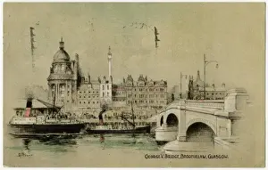 Clyde Prints: George V Bridge, Broomielaw, Glasgow, Scotland