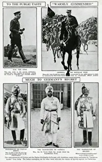 Singh Prints: George V, General Haig and three Indian allies, WW1