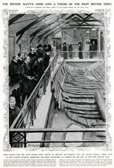 Apr19 Gallery: George V inspecting Roman galley unearthed in London 1912