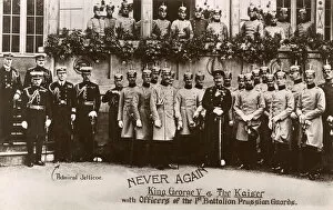 Pickelhaube Gallery: George V pictured in erman uniform with Kaiser Wilhelm II