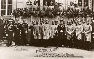 Prussia Prints: George V pictured in erman uniform with Kaiser Wilhelm II