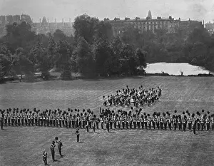 George V presenting colours to Irish Guards