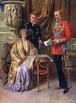 Apr16 Collection: George V, Queen Mary & Prince of Wales by Matania