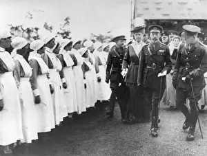 George V and Queen Mary visiting a hospital