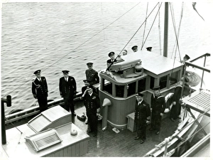 Images Dated 12th July 2016: George VI alongside HMS Duke of York, Scapa Flow, WW2