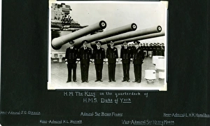 Images Dated 12th July 2016: George VI on board HMS Duke of York, Scapa Flow, WW2